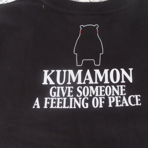 Rare Kumamon Sweatshirt Kumamon Big Logo Spellout Kumamoto Japan Rescue Bear L - Picture 4 of 7